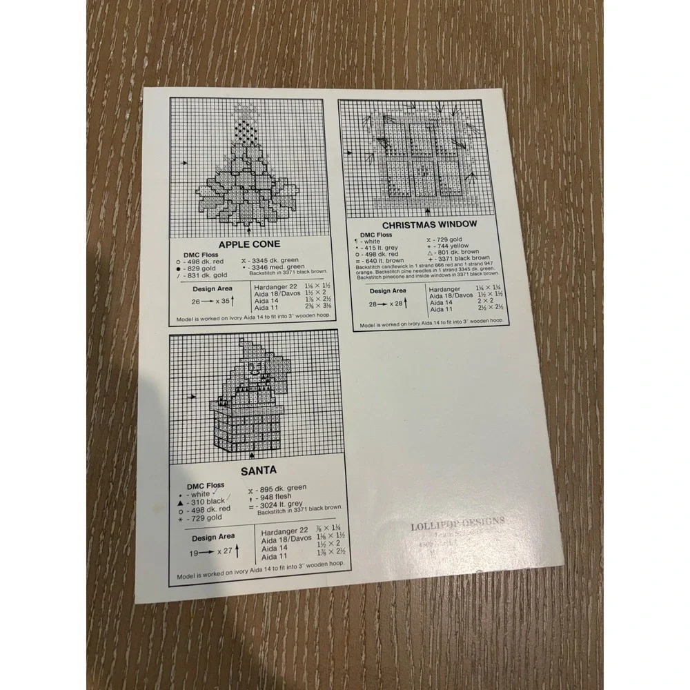 Vintage Christmas Cross Stitch Pattern Book Lot Celebrations Mini Hoops Ornament
